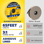 haisstronica 3:1 Heat Shrink Tubing, Shrink Ratio Adhesive Lined Marine Grade Heat Shrink Tube for Home, Automotive and Industrial (Yellow) 65FT 1/2inch