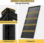 Raybee 40" W Garage Shelving Heavy Duty Storage Shelves 56.9" H Metal Shelving Heavy Duty Load 1600LBS Adjustable Metal Shelves for Storage for Pantry Kitchen 40" W x 19.1" D x 56.9" H 2 Pack