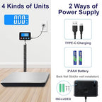 Digital Shipping Postal Scale 0.5 oz High Accuracy! 440lb Commercial Weight Scale for Package, Small Business, Mail, Warehouse, Home, Battery & Charging Cable Included