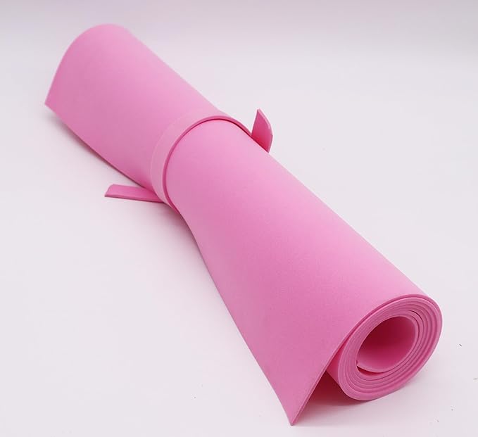 OISAKLD Pink EVA Foam 2mm-10mm 13.7"×39" Craft Foam Sheet 74 kg/m³ Foam Cosplay for Craft Model Cosplay 2mm