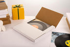 White 12" Vinyl Record Shipping Boxes, 12.8"L x 12.8"W x 1"H Corrugated Cardboard LPs Album Mailers Boxes with Fragile Stickers, 20 Pack