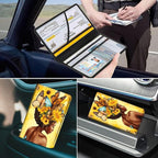 Car Registration and Insurance Holder, Leather Car Glove Box Organizer, Cool Car Accessories for ID, Driver's License Cards & Essential Document,business cards,Men&Women,African Butterflies Girl