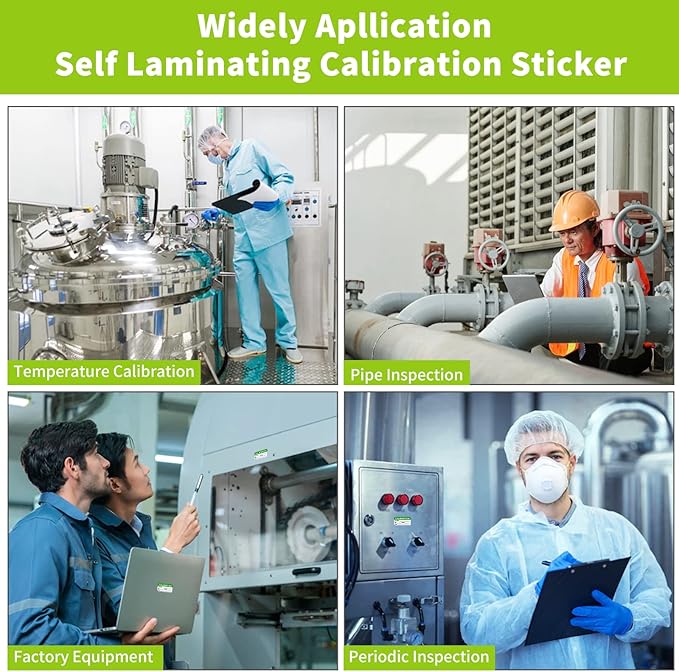300 Pack 0.5" x 1" Self Laminating Calibration Labels with O Ring Stickers for NIST & ISO-9000 Calibrations, Inventory, Quality Control Organization