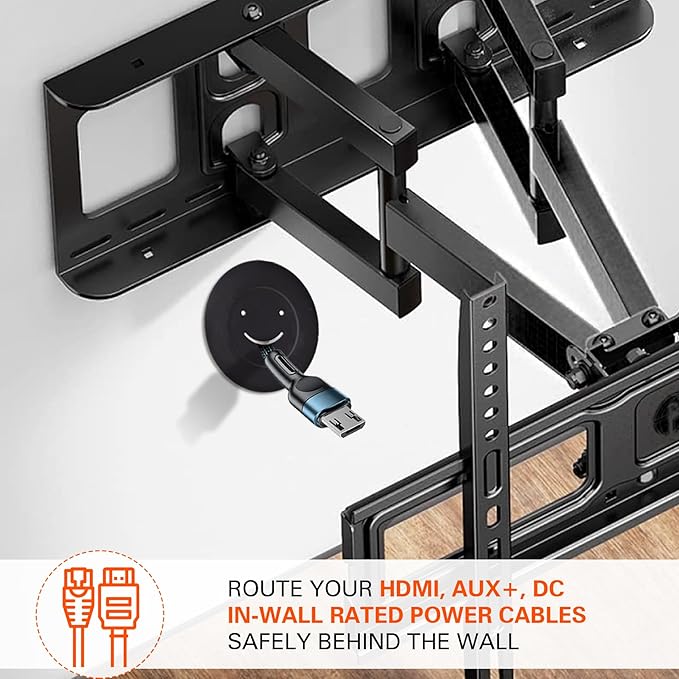 TV Cord Hider Kit - Comprehensive in-Wall Cable Management Solution for Wall-Mounted TVs
