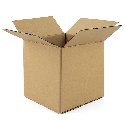 Golden State Art, 7x7x7 Inches Brown Shipping Boxes 28 Pack, Corrugated Cardboard Box for Small Business Mailing, Shipping, Packaging