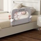 Folding Toddler Bed Rails for Crib,Safety Toddler Bed Rails,Bed Guard Rail with Reinforced Anchor Safety System,Bed Rail for Kids Fit,Bunk,Full Size,Queen,King,Twin(Grey,33"x23.6")
