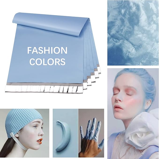 Metronic Poly Mailers Bags 14.5x19 100 Pcs | Medium Shipping Bags for Clothes | Large Mailers Poly Bags, Shipping Envelopes, Mailing Bags for Small Business with Strong Adhesive Blue