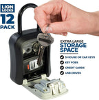 Key Lock Box for Keys with Code (12 Pack) 4 Digit Combination Lockbox for Keys Outdoor, Portable, Waterproof, Realtor Lock Box
