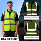 BeautyWill Custom Logo Safety Vest S,M,L,XL,2XL,3XL,4XL Personalized Safety Vest High Visibility Apparel