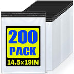 200 Pcs Poly Mailers Shipping Bags 14.5x19 Inch Packaging Clothes Polymailers Envelopes Mailing Package Self Seal Shipping Envelopes Waterproof Poly Bags Small Business Supplies Package White