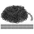 PATIKIL Plastic Chain Links, 100 Foot Safety Barrier Chain Black for Crowd Control, Queue Line, Parking, Fence, Gate, Concert, Construction Site and Decoration