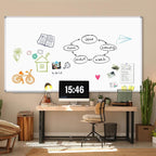 JILoffice Large Magnetic White Board, Dry Erase Whiteboard 96 x 48 Inch, 2 Pack, Silver Aluminum Frame Wall Mounted Board for Office Home and School