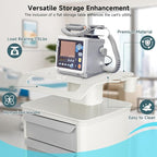 Mobile Ultrasound Trolley Cart Portable Ultrasound Imaging Scanner Vehicle Medical Beauty Storage Cart 115LBS Load with 4 Wheels 2 Brake for Hospital Office Bedroom Medical Clinic