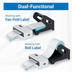 Jiose 4x6 Label Holder - Thermal Label Holder for Rolls and Fan-Fold Labels - Work with Desktop Label Printer (Black)