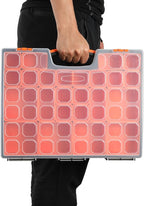 AIRTOON Multi-Purpose Toolbox, Professional Organizer with 24 Bin Compartments, Box Organizer for Hardware, Screws, Bolts, Nuts, Nails, Tools, Arts