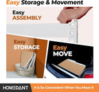 HOMEDANT 5 Tier Storage Shelves Adjustable Laminated Boltless Garage Metal Shelving Unit Heavy Duty Utility Rack Shelf Warehouse Pantry Closet Kitchen (2, (M) 35.9" W, White)
