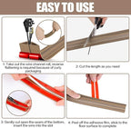 Floor Cord Cover Cavity 0.8"x0.37" Self Adhesive Cord Hider, 10FT Low Profile Cable Management, Extension Strip Protector for Wires, Prevent Cable Trips for Offices, Gyms,(Wood Smoked Brown)