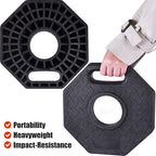 Traffic Delineator Post Cones with Heavy-Duty Octagonal Rubber Base, Channelizer Post Kit for Road Construction Work, Traffic Guidance, Garage Parking, Crowd Control (3, 42")