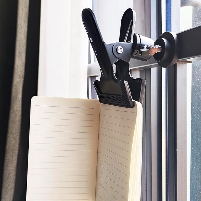 Heavy Duty Magnetic Clips with 2 Inch Opening, 360 Degree Rotating Magnets, 16 lb Strength for Artists, Whiteboards, Calendars, Garden