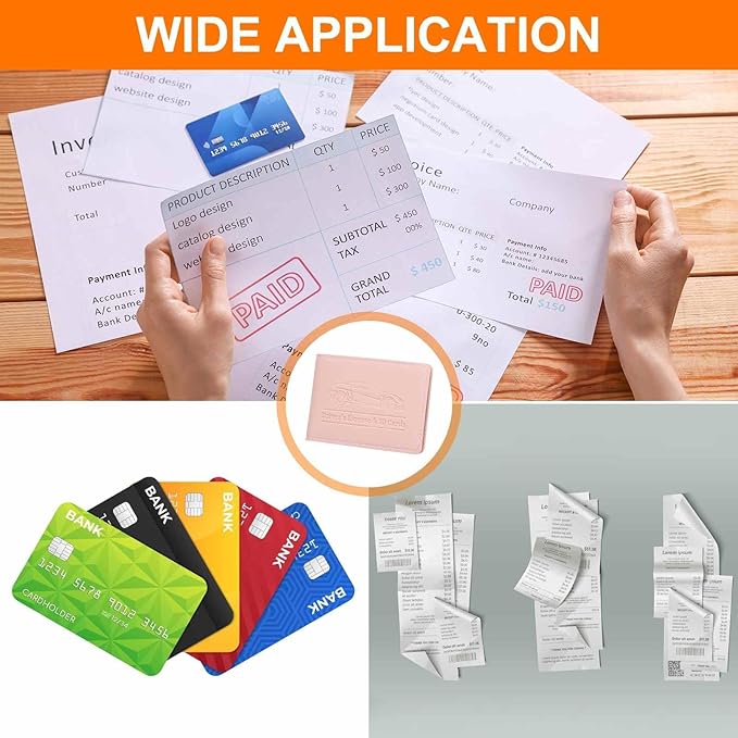 HARFINGTON Car Registration and Insurance Holder PU Leather Vehicle Glove Box Organizer Storage Accessories Car ID Holder with 4 Pockets for License ID Card Bank Card Documents, Pink