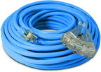 100 ft Extreme Cold Outdoor Extension Cord Waterproof - 12 Gauge Heavy Duty Extension Cord 100 ft - Lighted Outdoor Extension Cords with Multiple Outlets Oil-Resistant Flexible Cord - Watts Wire