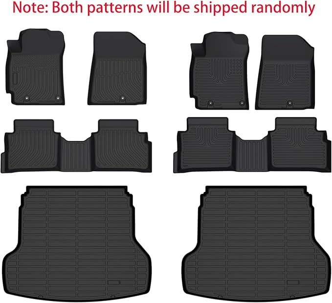 KELCSEECS® Floor Mats & Cargo Liner Custom for Kia Forte 2024 2023 2022 2021 2020 2019,All Weather Protection TPE Floor Liners Front& Rear Row Full Set Kia Forte Accessories Black