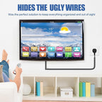 Floor Cable Cover, Low Profile Cable Hider for Wires, Self Adhesive Cord Hider for Wall, Cord Covers Wall Mounted Tv, for Offices, Gym, Exhibitions(Black, 10 Feet)