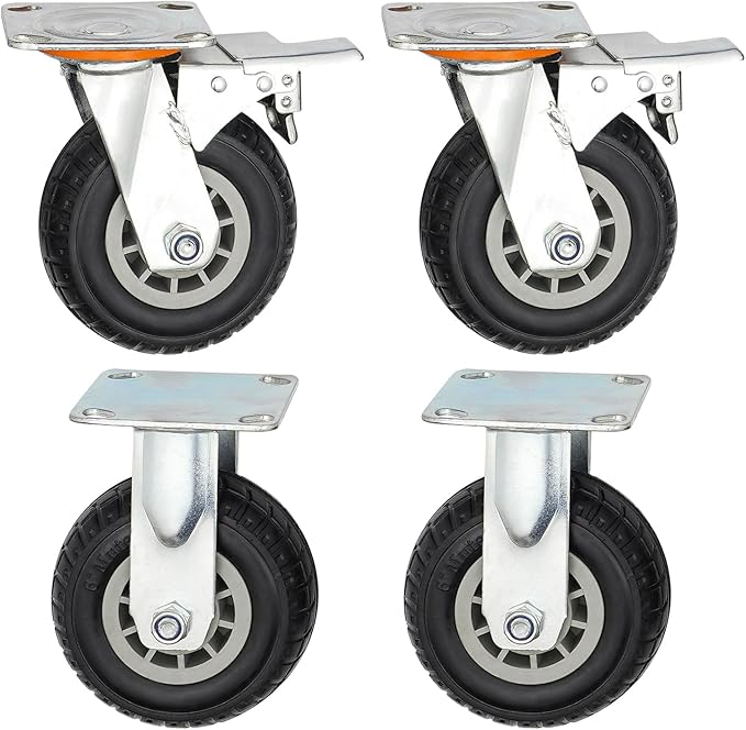 Heavy Duty Foldable Platform Truck Cart with 4 Wheels,41'' L x 25'' W Steel Rolling Flat Cart Push Cart Dolly Large Hand Truck Dolly 2200LBS Capacity Moving Hand Dolly for Groceries,Garage,Warehouse