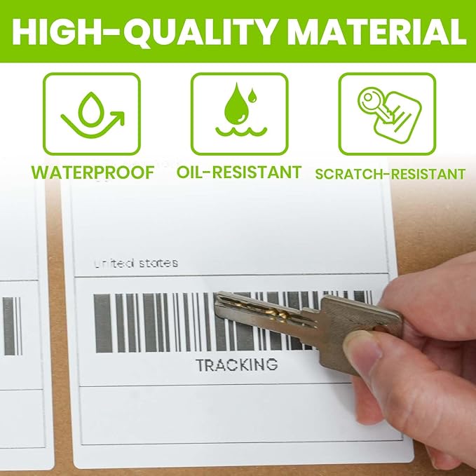 ADHES 4x6 Thermal Shipping Labels 4 Pack – 220 Labels Per Roll, 880 Total, Top-Coated Strong Adhesive Thermal Label Printer Paper, BPA/BPS free 4x6 Shipping Labels for Mailing and Packaging