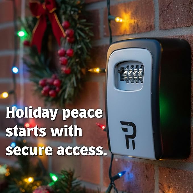 RUDY RUN Key Lock Box for Outside - Realtor Lockbox for House Keys Outdoor - Combination Key Hiders to Hide a Key Safe Storage