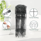 2 Rolls Black Garden Fence Border, 14 in x 40 ft Metal Folding Fence Wire Roll Garden Border Edging, Garden Fence Roll Flower Bed Fencing for Outdoor Yard