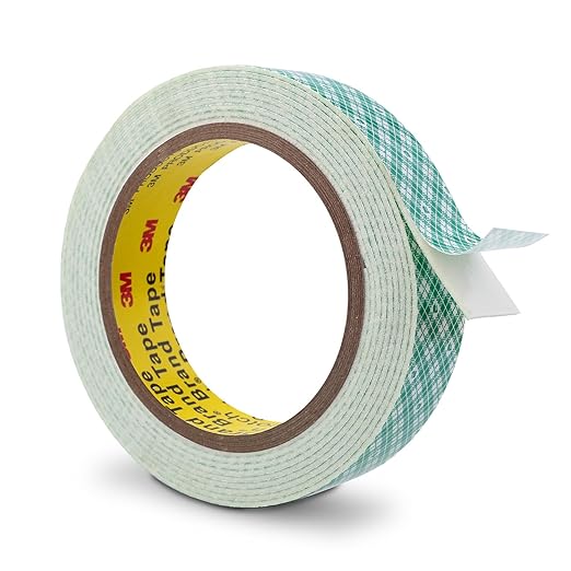 3M Double Sided Foam Tape 1" x 10Ft 1 Pack White Double Coated Urethane Adhesion Polyurethane Tape Color White for Bonding Attaching Mounting