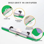 Green Clipboard with Pen Holder,Plastic Clipboard Standard Letter A4 Size,Heavy Duty Clip Boards 8.5x11,Cute Hanging Clipboards for Women Kids Students School Office Home