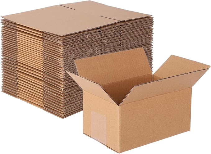 40 Pack 6x4x3 inch Corrugated Boxes Mailer- Corrugated Cardboard Mailer Shipping Boxes, Small Mailing Packing Boxes for Shipping, Packing, Storage