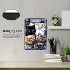 A4 Clipboards,Folder Clipboard with Storage Cute Cat Heavy Duty Clip Boards Waterproof Nursing Plastic File Folder Storage Box Clipboard Case for Teacher,Doctor,Office
