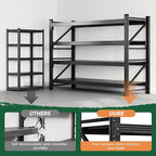 Letaya 68" W Storage Shelves Heavy Duty, 7000LBS Garage Shelving Units, 4 Tier Adjustable Utility Rack Shelf,Large Metal Industrial Shelves,for Shop,Warehouse,Basement (68" W x 24" D x 64" H)