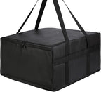 Musbus 24'x24'x14' Pizza Carrier Insulated Bags Large for Deliveries, Insulated Pizza Carrier Delivery Bag Food Bag for Personal and Professional Use, Black 4, 24W x 24D x 14H