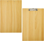 Extra Large Clipboard Pack - 4 Tabloid Clipboards, Extra Large 11.5 x 17.5 in Wooden Ledger - Solid Hardwood & Metal Low-Profile Clip with Hook for Classroom & Office Use