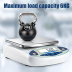 Lab Scale 6000gx0.01g Analytical Balance,0.01g High Precision Electronic Digital Balance Scale Scientific Scale (up to 6kg, 0.01g) for Kitchen Lab Weighing Jewelry Scale (6000g/0.01g)