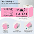 3x5 Inch Thermal Label Stickers,300Pcs Waterproof Rectangle Labels for Storage Bins,Moving Boxes,Address & Inventory Organization,Small Business Labeling,Pink