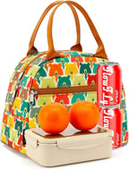 FlowFly Insulated Lunch Cooler Bag - Tote Bag Organizer for Women/Men, Bear
