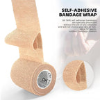 OK TAPE Self Adherent Cohesive Bandages Wrap - 6Packs, 4" x 5 Yards, Non-Woven Self Adhesive Bandage Wrap for Thumb, Finger, Wrist, Ankle, Vet Wrap Bandages Tape (Mixed Colors)