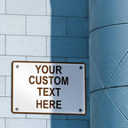 Aluminum Weatherproof Metal Sign Multiple Sizes Custom Personalized Text Here White Brown Recreational Horizontal Street Signs 10x7Inches