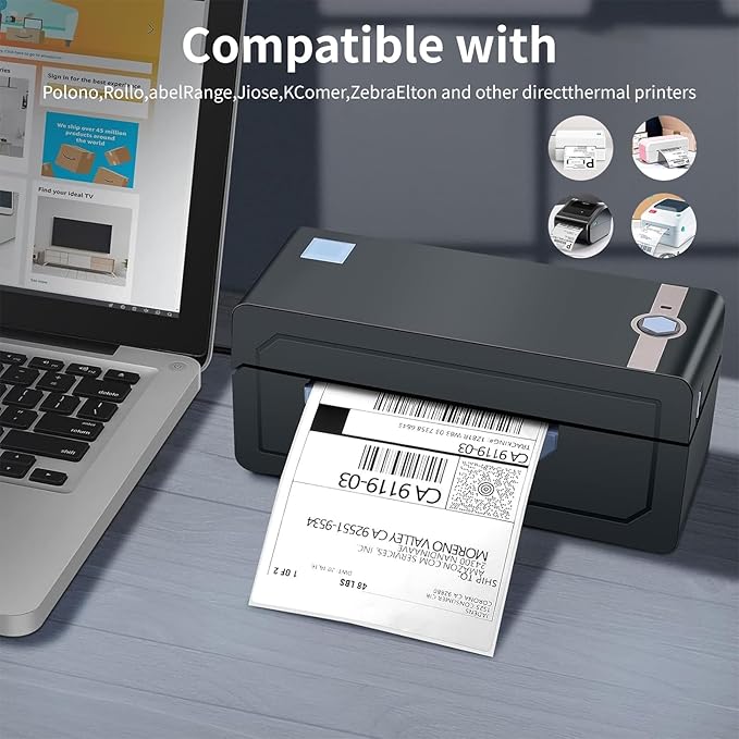 2 Stack Fanfold Direct Thermal Labels 4 x 6 Inches, Shipping Address Label with Perforations for Thermal Printer, Strong Adhesive & Smoothly Printing (2000 Sheets)