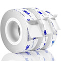 Strongest Double Sided Tape,Waterproof Heavy Duty Mounting Tape Made of 3M PE, Length 29.5 Ft (Width 1.18in & 0.59in), White Strong Adhesive Foam Tape for Walls Decor Picture Strips