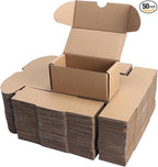 PHAREGE 4.6x2.2x2.2 inch Shipping Boxes Bulk 50 Pack Brown, Tab Lock Tuck Top Mailer Boxes for Packaging Small Business, Small Cardboard Gift Boxes for Wrapping Mailing Present