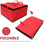 PRETYZOOM Insulated Bag for Food Packing, Large Capacity Pizza Packing Bags for Hot And Cold Food, Reusable Warming Carrier for Holiday, Picnic, Family Gathering