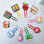 30 PCS Teacher Paper Clips Metal Paperclip Large Size Paper Clip Cute Bookmark Colorful Office Supplies Bookmark Clamp Desk Accessories Stationery for School Gifts for Christian