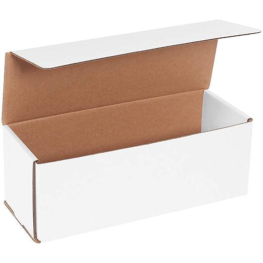 Box USA BM1144 11"L x 4"W x 4"H, White (Pack of 50)