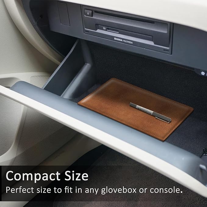 FINPAC Car Registration and Insurance Card Holder, Vehicle Glove Box Card Organizer Wallet Automobile Accessories for License